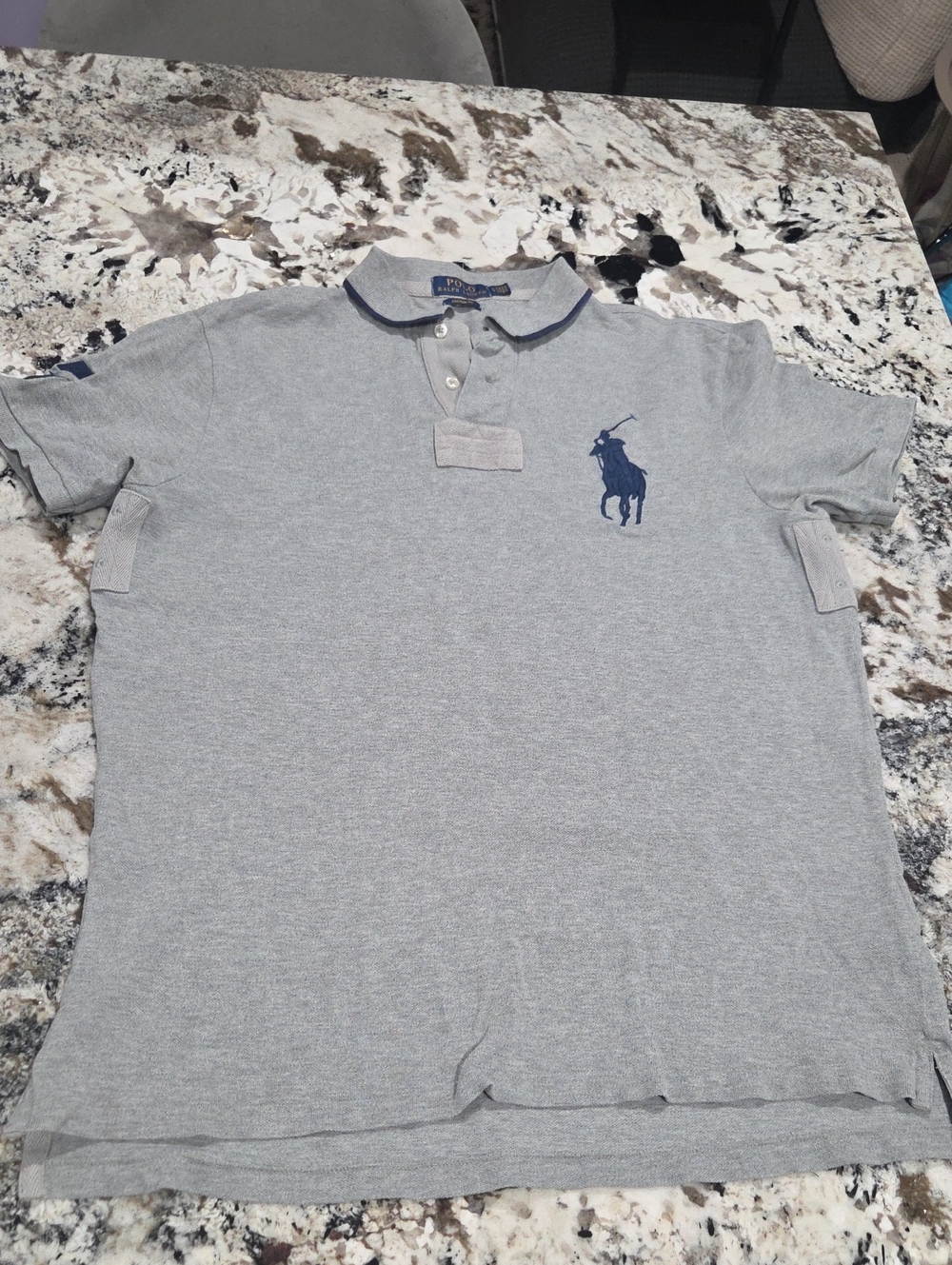 Polo by Ralph Lauren Light Gray Polo with Navy Pony